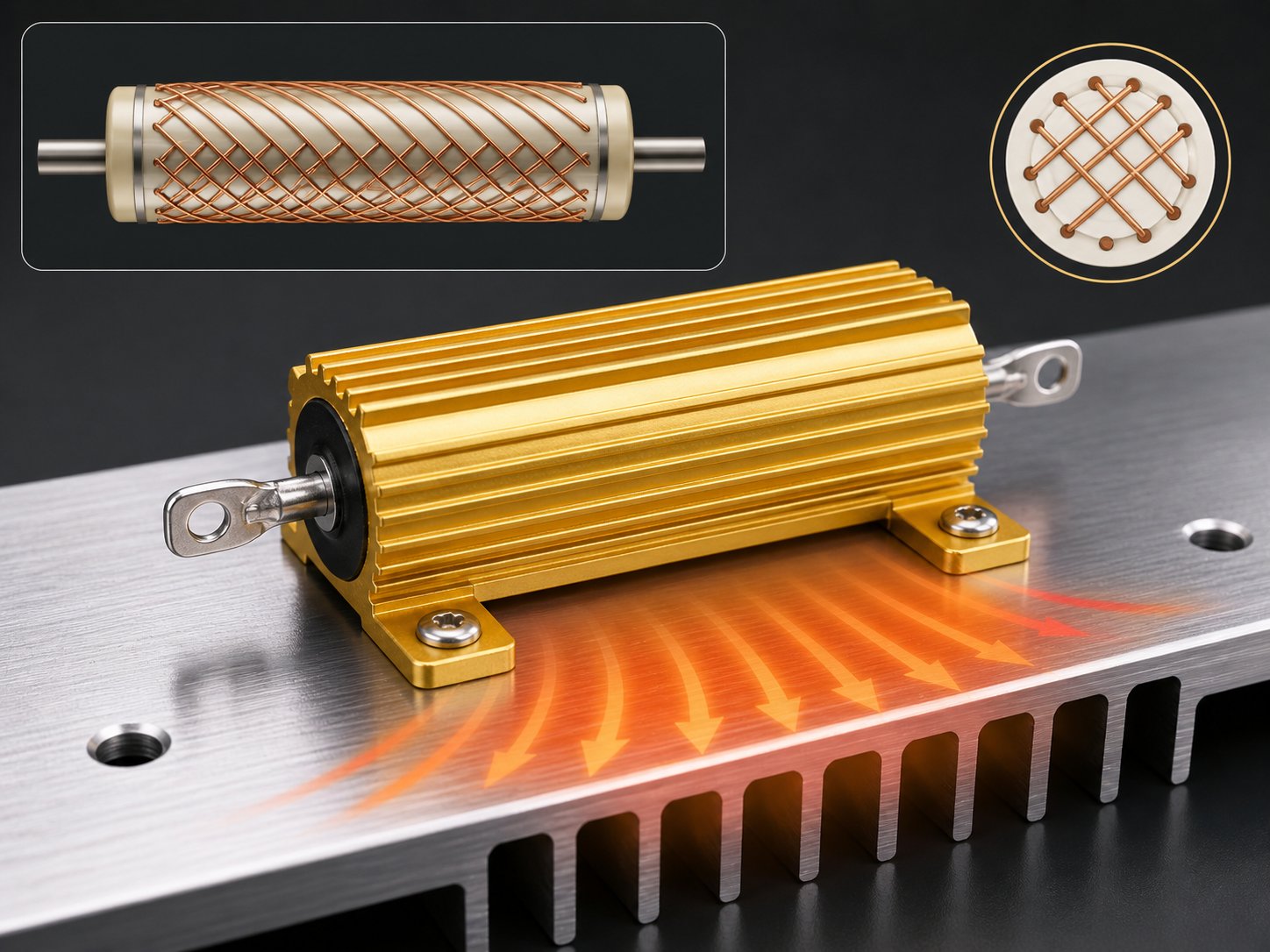 Non-inductive winding + thermal-absorption effect for outstanding reliability