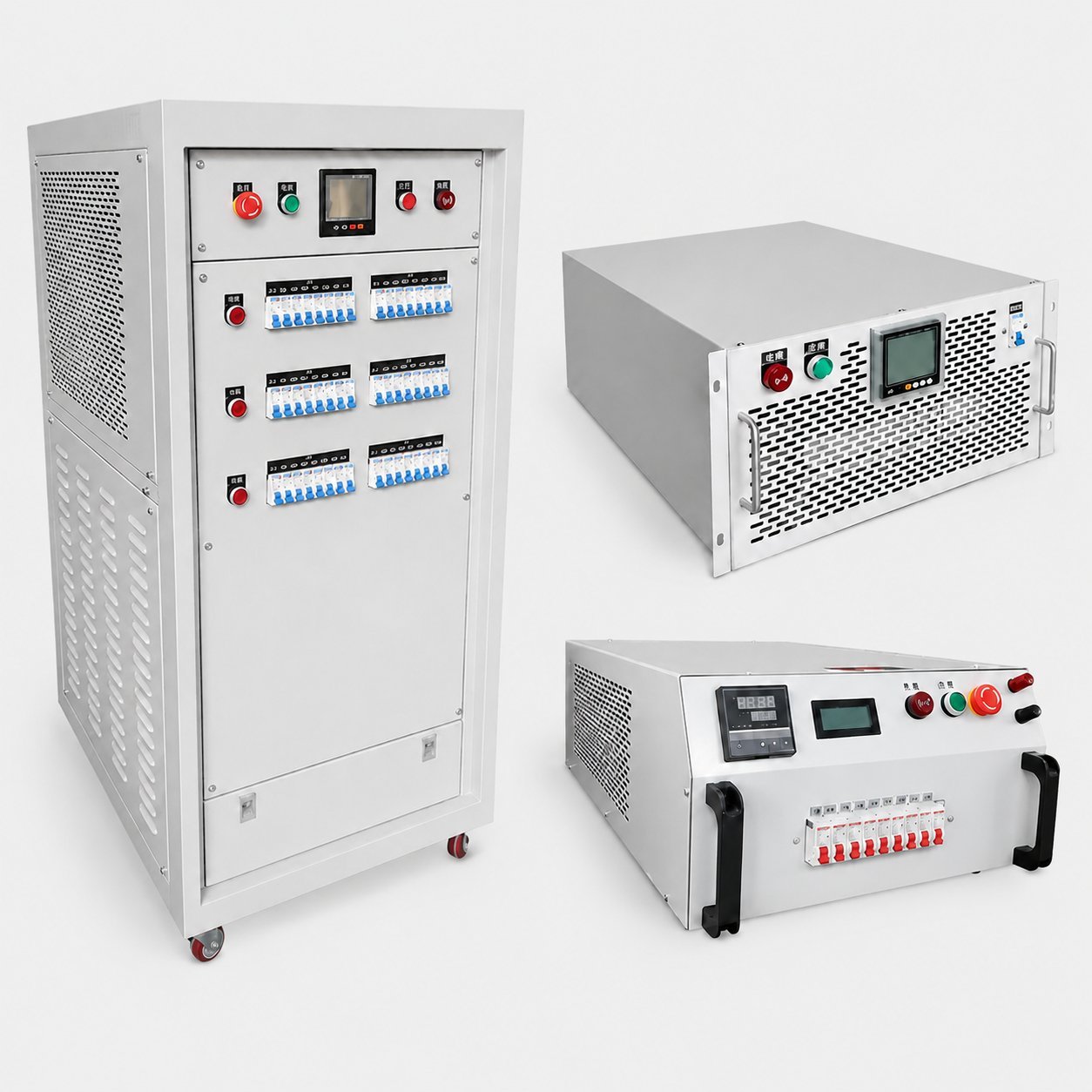 Hongyi resistor cabinet array configured for 1 MW load bank with forced-air cooling